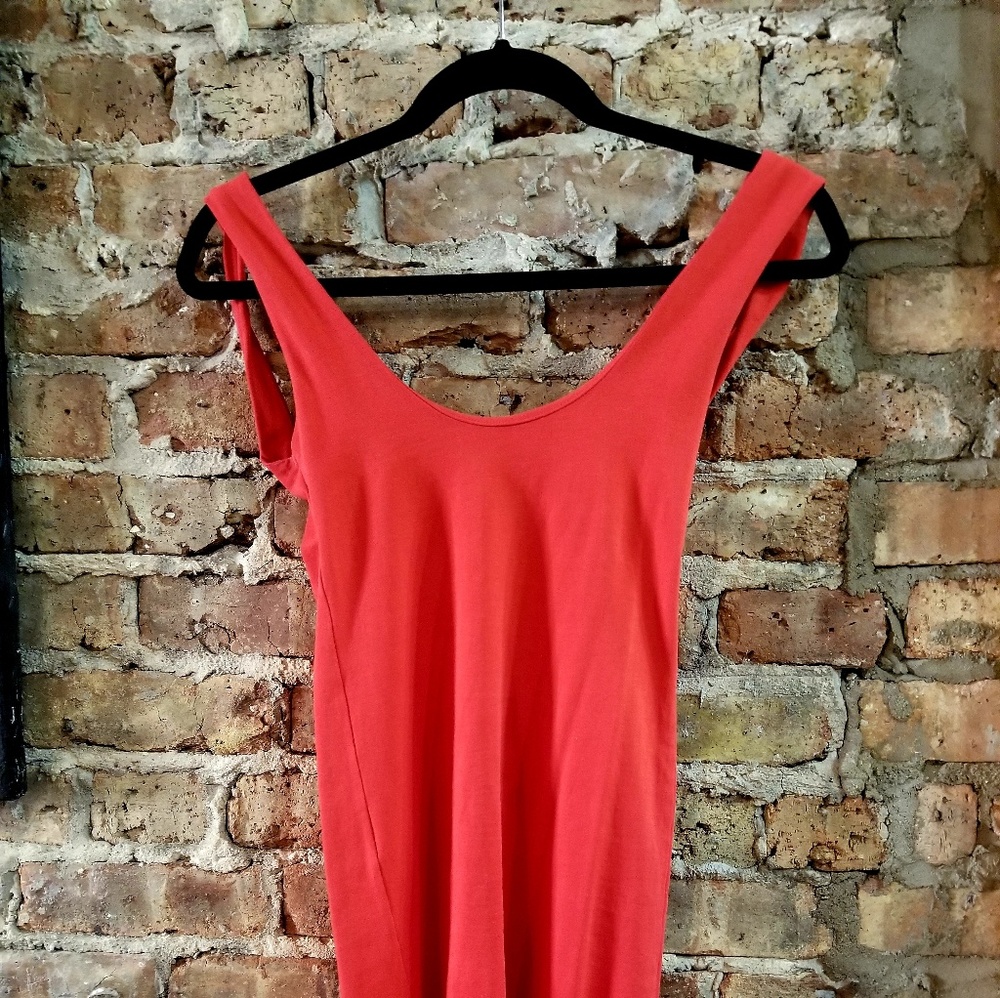 ASOS Little Red Dress with V Neck Back